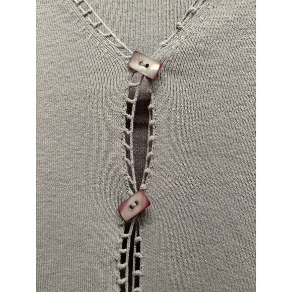 Vintage Sigrid Olsen Sport Size Medium Light Purple Button Front Cardigan - Picture 3 of 8